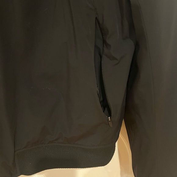 Zara Men light rain jacket hooded with zipper black size M - Picture 4 of 4